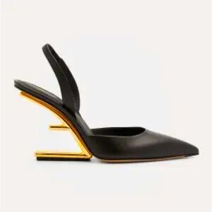 Fendi
Vitello Leather Slingback Pumps
